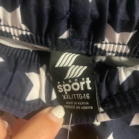 NWT Children’s Place Sport American Flag Patriotic Youth Boys Swim Trunks, XXL - Picture 6 of 9